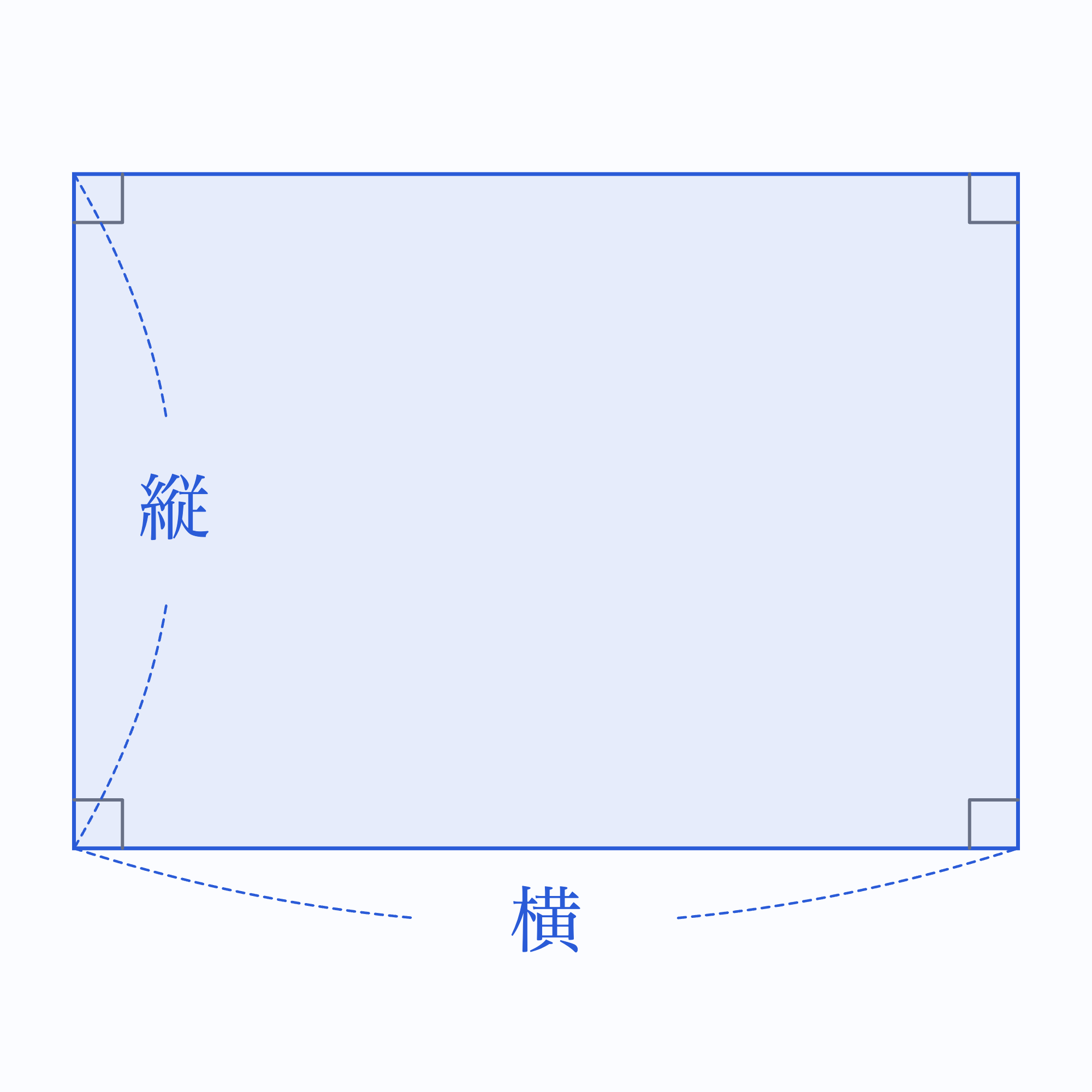 描画ツールで作成した長方形の面積の静止画