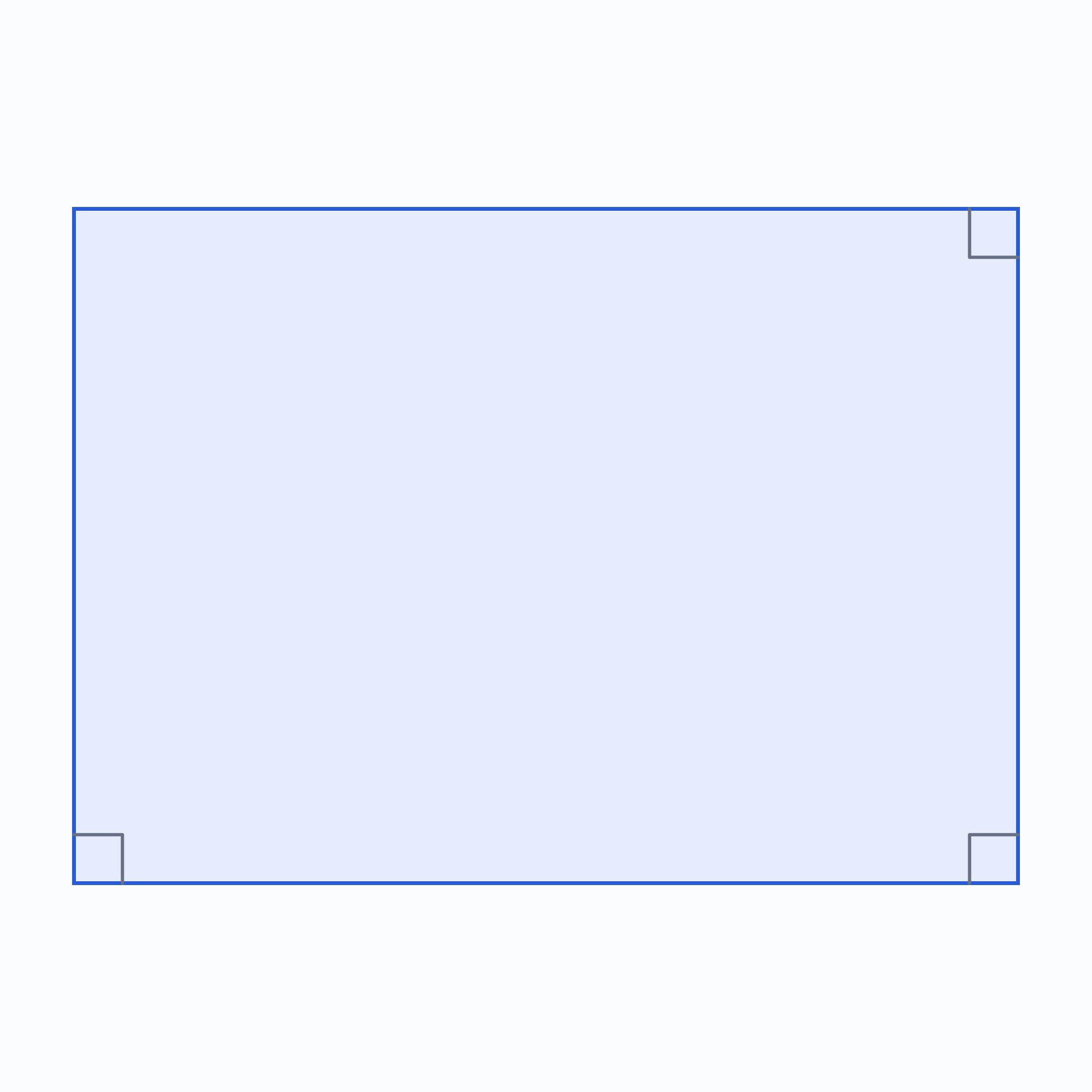 描画ツールで作成した長方形になるための3つの角条件の静止画