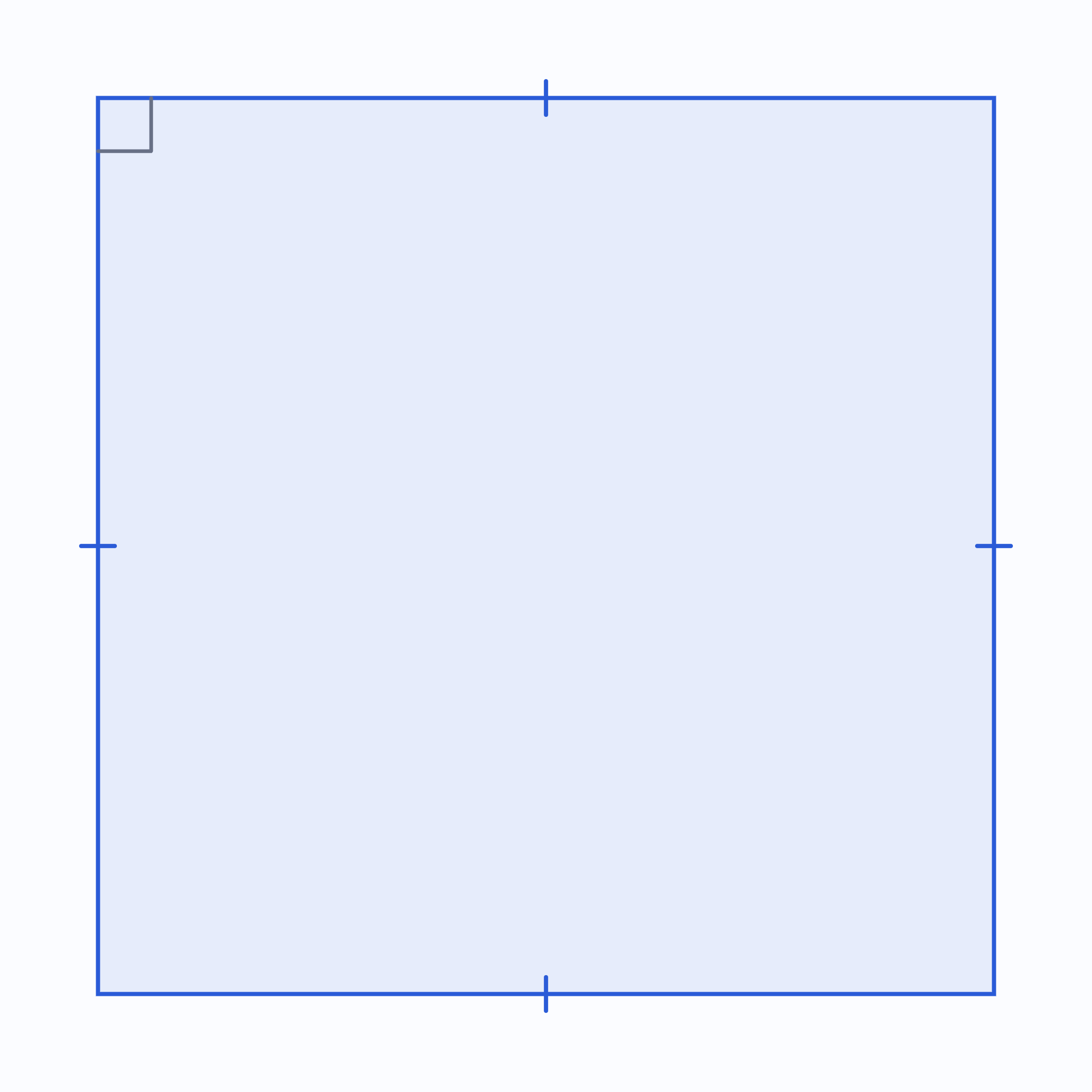 描画ツールで作成した正方形になるためのひし形と角条件の静止画
