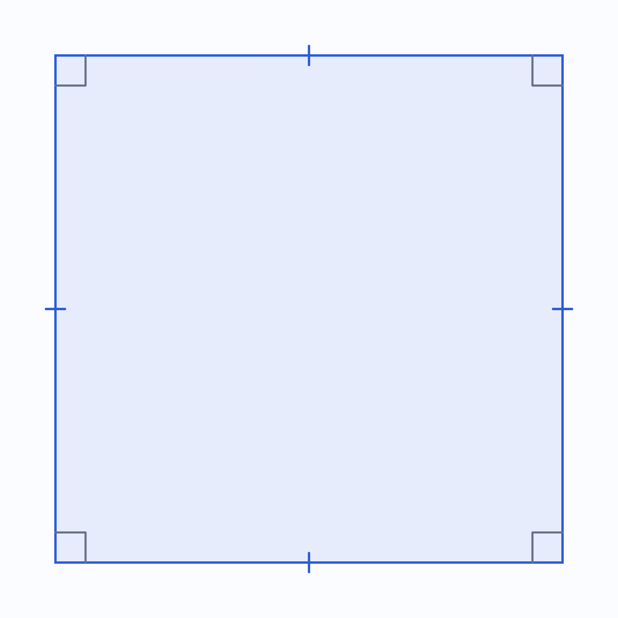 描画ツールで作成した正方形ABCDの静止画